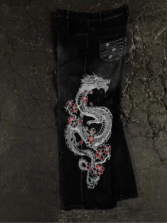 Pholoh Dragon Jeans Black Pholoh Dragon Jeans Black