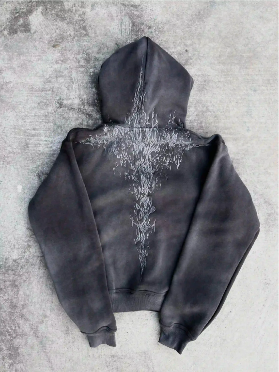 Pholoh Half a Million Embroidered Hoodie Grey Pholoh Half a Million Embroidered Hoodie Grey
